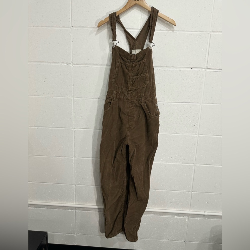 We The Free Brown Women's Corduroy Overalls | L
